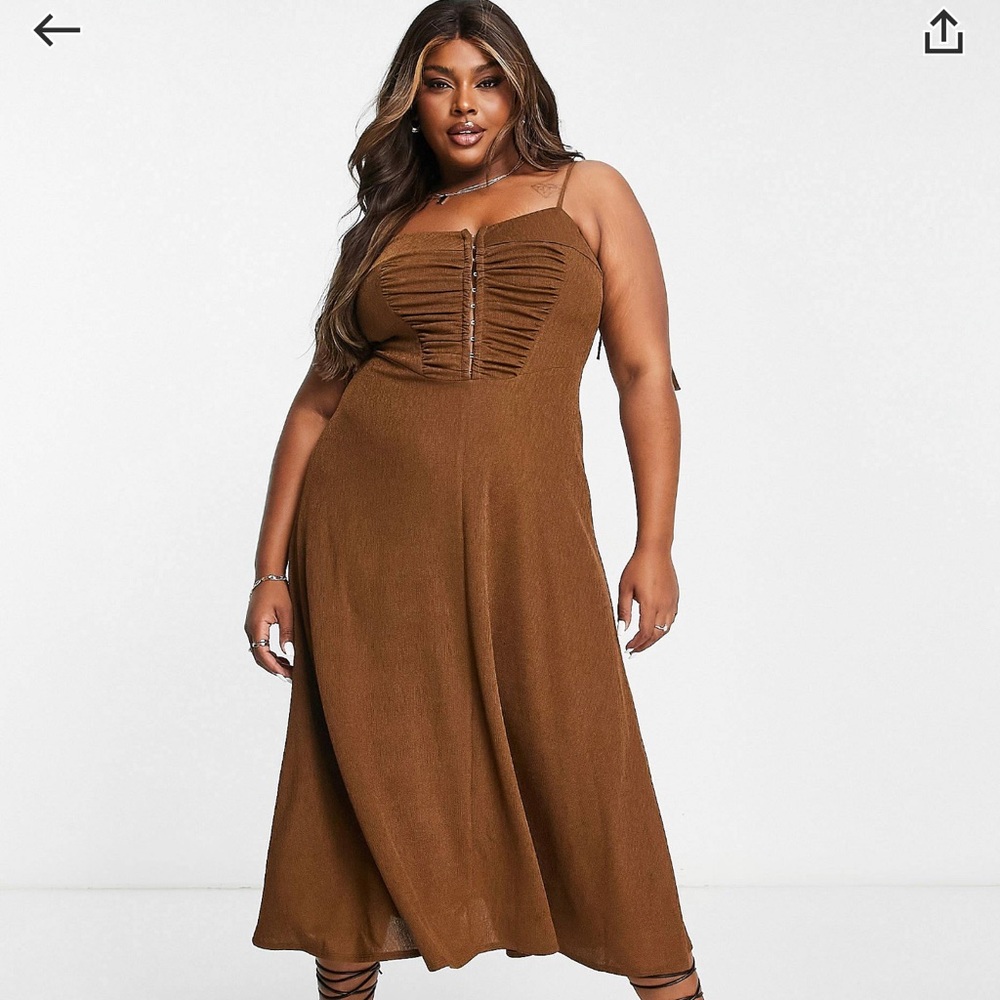 ASOS- chocolate Brown dress NWT